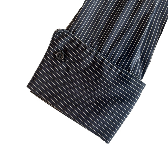 BEDO black with stripes long-sleeves blouse - Picture 5 of 12